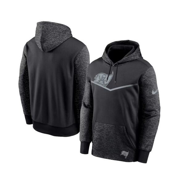 Nike Tampa Bay Buccaneers Black RFLCTV Chevron Pullover Hoodie FAST SHIP Small - Picture 1 of 11